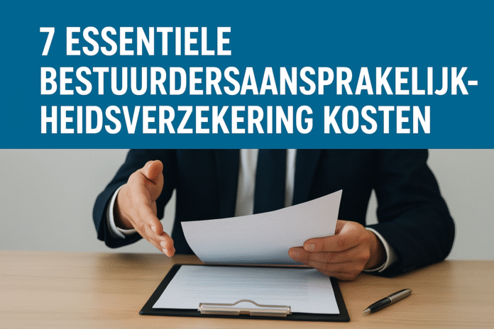 bestuurdersaansprakelijkheidsverzekering kosten